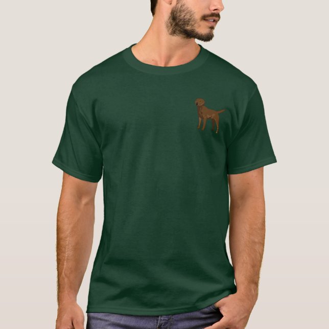 Chocolate Lab, left breast T-Shirt (Front)