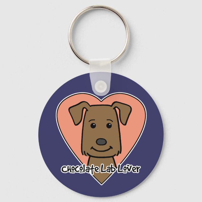 Chocolate Lab Lover Key Ring (Front)