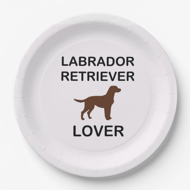 chocolate lab lover paper plate (Front)