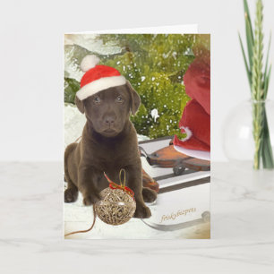 Chocolate Lab Loves Christmas Cards