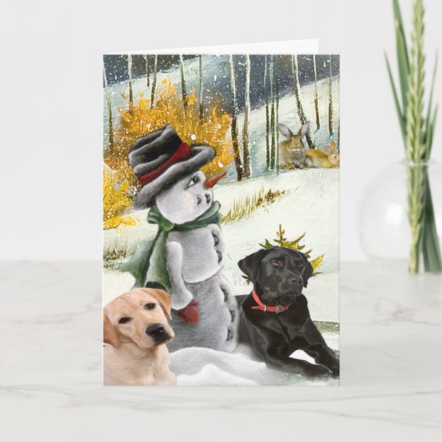 Chocolate Lab Loves Christmas Cards (Front)