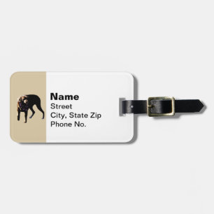 Chocolate Lab Luggage Tag