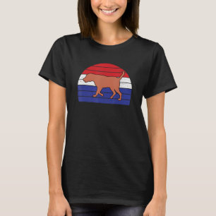 Chocolate Lab Mom Dad Kids Labrador Retriever Flag T-Shirt