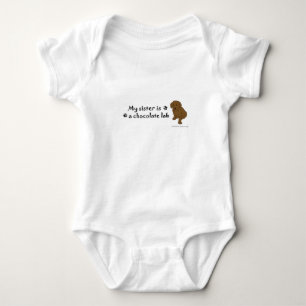 chocolate lab - more breeds baby bodysuit