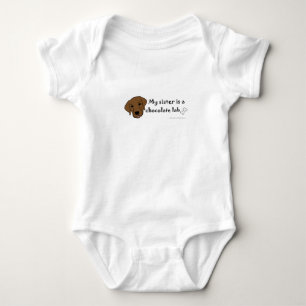 Chocolate lab - more breeds in shop baby bodysuit
