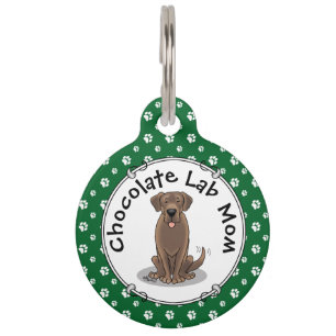 Chocolate Lab Mum (Labrador Retriever Mum) Cute Pet Tag