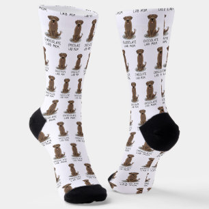 Chocolate Lab Mum (Labrador Retriever Mum) Cute Socks