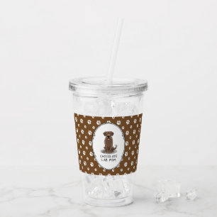Chocolate Lab Mum Labrador Retriever Mum Dog Mum Acrylic Tumbler