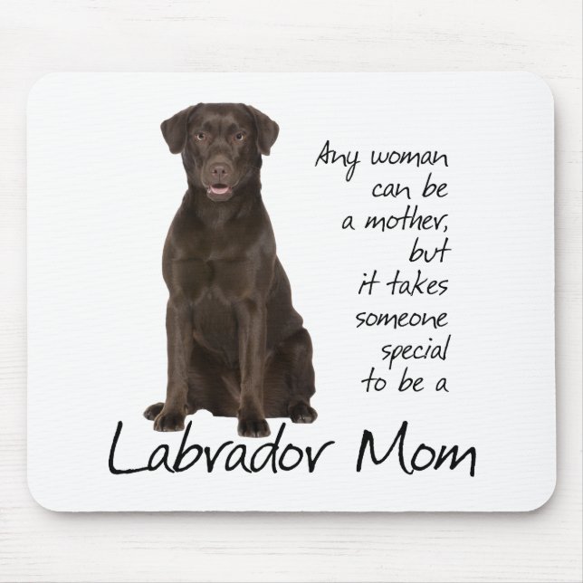 Chocolate Lab Mum Mouse Mat (Front)