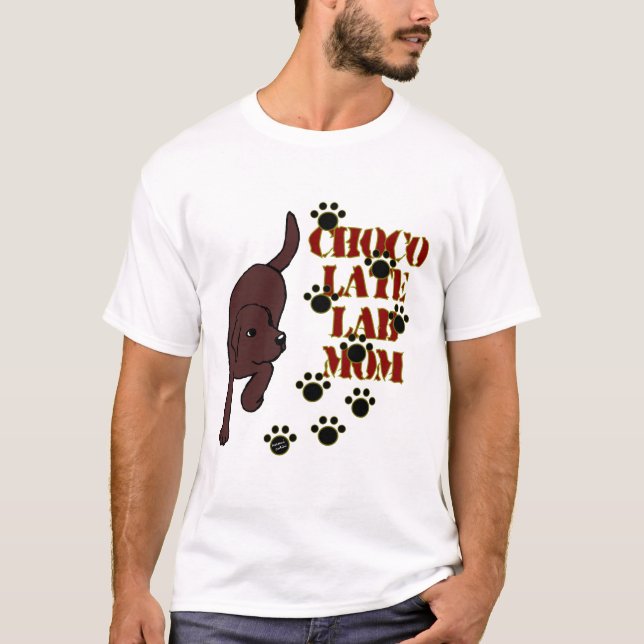 Chocolate Lab Mum T-Shirt (Front)