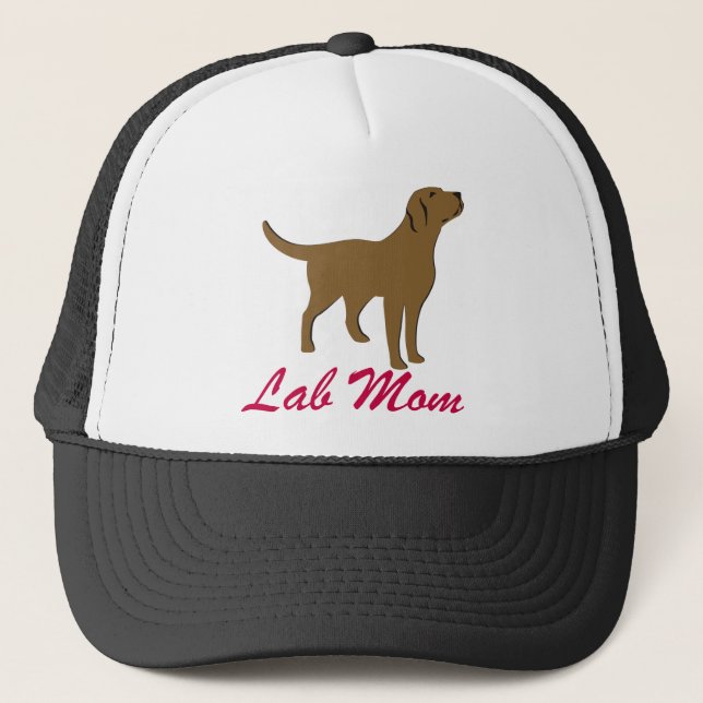 Chocolate Lab Mum Trucker Hat (Front)