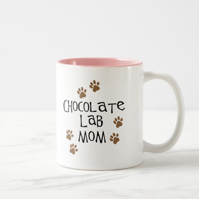 Chocolate Lab Mum Two-Tone Coffee Mug (Right)
