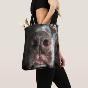 Chocolate Lab Nose Close Up Photograph Tote Bag