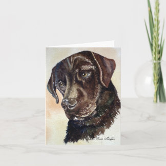 Chocolate Lab Note Card