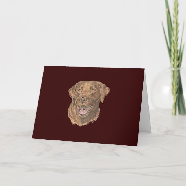 Chocolate Lab Note Card (Front)