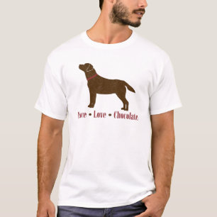 Chocolate Lab Peace Love Chocolate T-Shirt