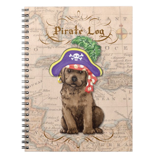Chocolate Lab Pirate Notebook (Front)