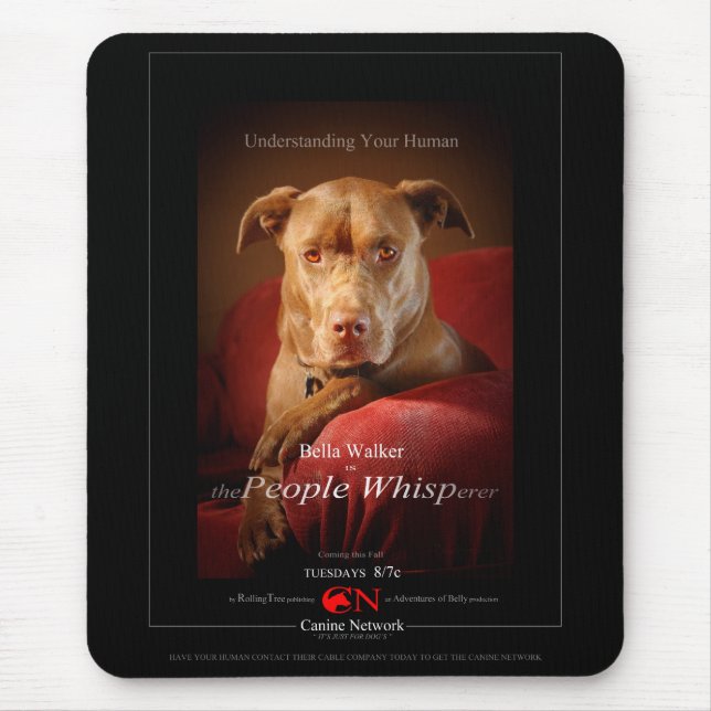 Chocolate Lab Pit Mix Dog Movie Poster Mouse Mat (Front)