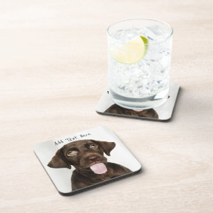 Chocolate Lab Puppy Coaster
