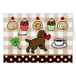 Chocolate Lab Puppy Heart Cartoon