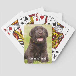 Chocolate Lab Puppy Playing Cards