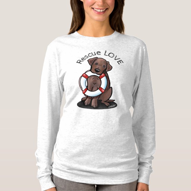 Chocolate Lab Rescue T-Shirt (Front)
