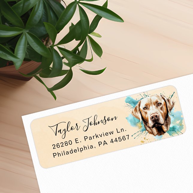 Chocolate Lab Return Address Label (Creator Uploaded)