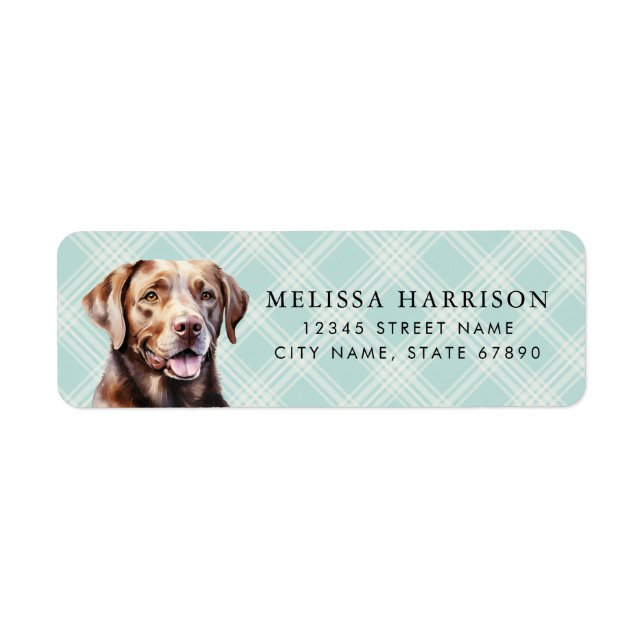 Chocolate Lab Return Address Labels (Front)