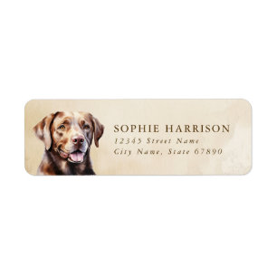 Chocolate Lab Return Address Labels