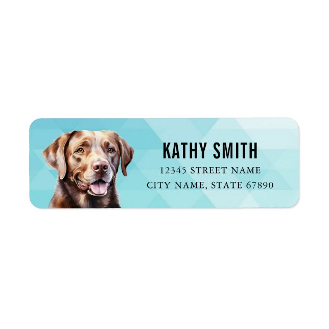 Chocolate Lab Return Address Labels (Front)