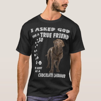 Chocolate Lab Saying Mum Dad Print, Labrador Retri T-Shirt