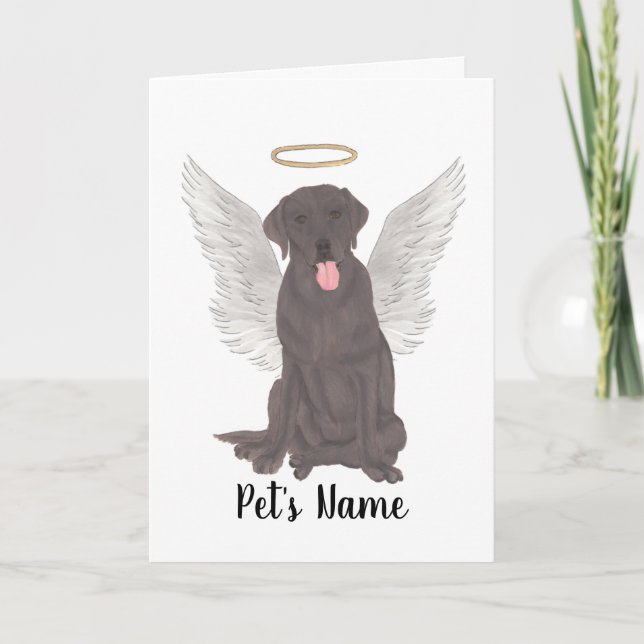 Chocolate Lab Sympathy Memorial Card (Front)