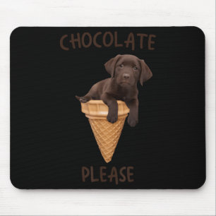 Chocolate Lab Waffle Cone Ice Cream Cute Labrador Mouse Mat