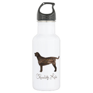 Chocolate Lab Watercolor Design 532 Ml Water Bottle