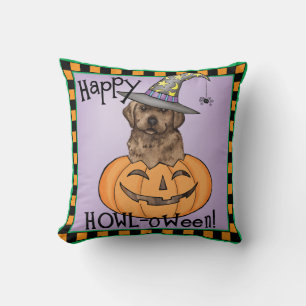 Chocolate Lab Witch Cushion