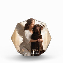 Chocolate Lab with Angel Custom Memorial