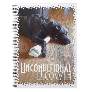 Chocolate Lab With Bone Photograph Notebook