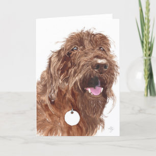 Chocolate Labradoodle #1 Greeting Card