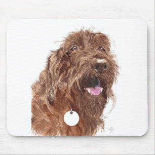 Chocolate Labradoodle #1 Mousepad