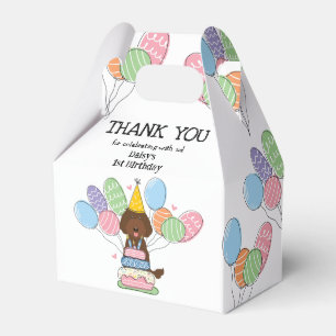 Chocolate Labradoodle Birthday Thank You Favour Bo Box