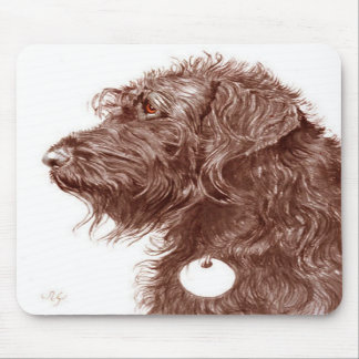 Chocolate Labradoodle  MOusepad