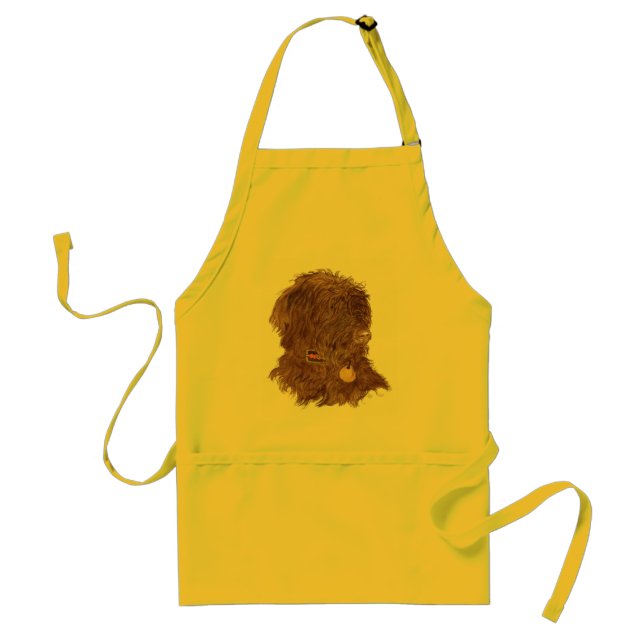 Chocolate Labradoodle Xena Apron (Front)