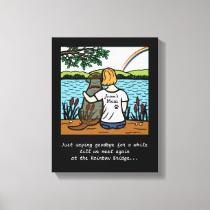 Chocolate Labrador Angel and Mum Canvas