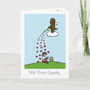 Chocolate Labrador Angel with Love Card