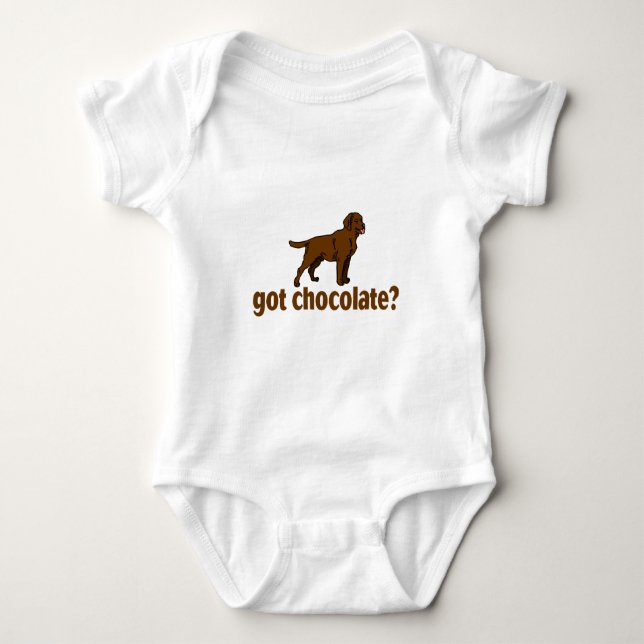 Chocolate Labrador Baby Bodysuit (Front)