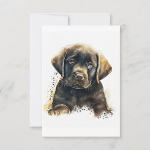 Chocolate Labrador Blank Thank You Card