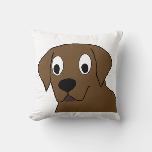 chocolate labrador cartoon cushion