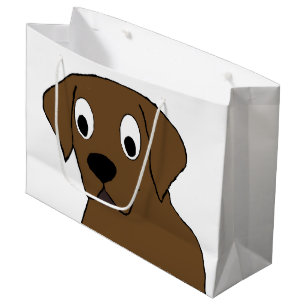 chocolate labrador cartoon large gift bag