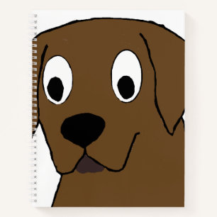 chocolate labrador cartoon notebook