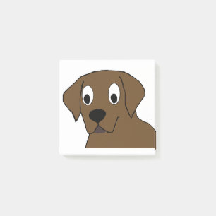 chocolate labrador cartoon post-it notes
